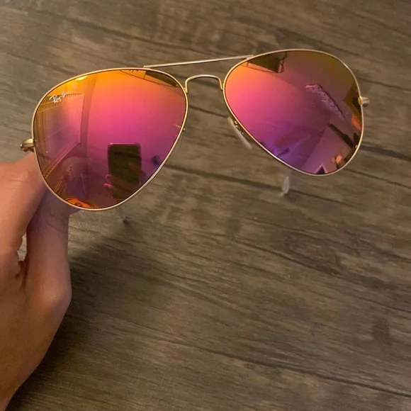 Pink & Yellow Ray Ban Aviators 0RB3025__112_1Q__STD__shad__cf  main image 2